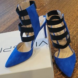 Via Spiga Damali Suede Heels Blue